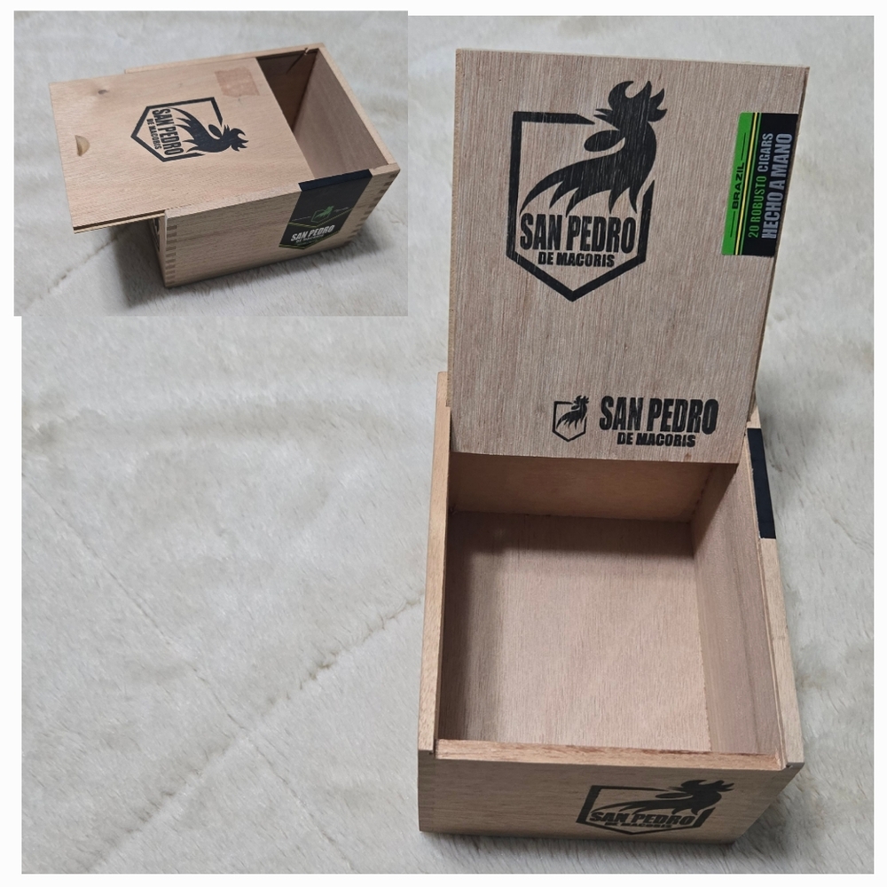 Wooden Cigar Box box with sliding lid